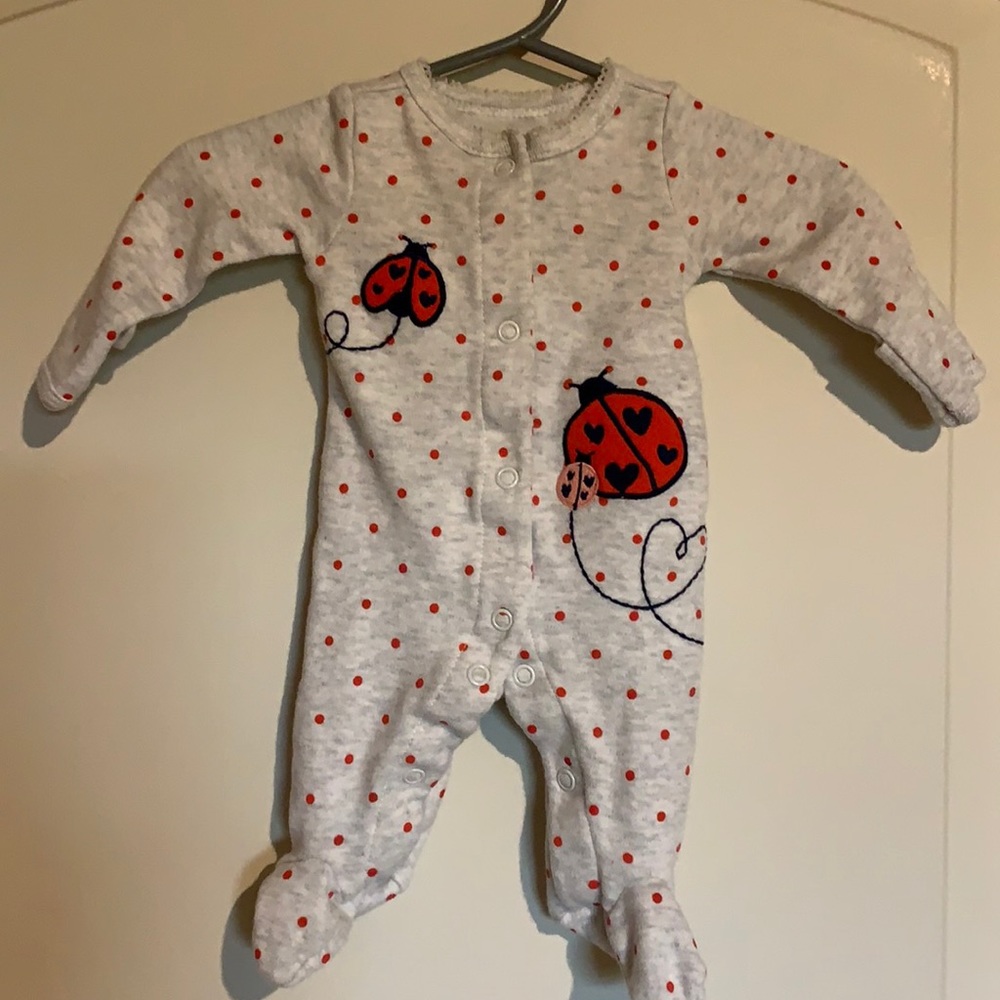 Carters, preemie , gray snap cotton sleep & play